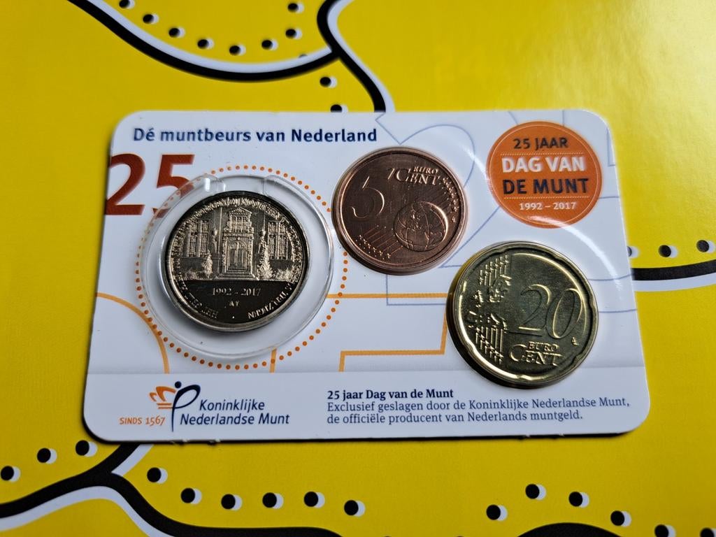 25 jaar Dag van de Munt 2017 coincard, Postzegels en Munten, Munten | Nederland, Ophalen of Verzenden, Euro's