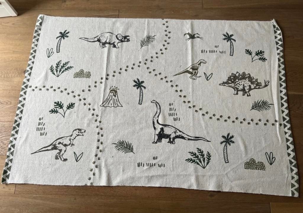 Leuk Dino speelkleed/ Tapijt - 120x180 cm, Ophalen, 100 tot 150 cm, Wit, 150 tot 200 cm