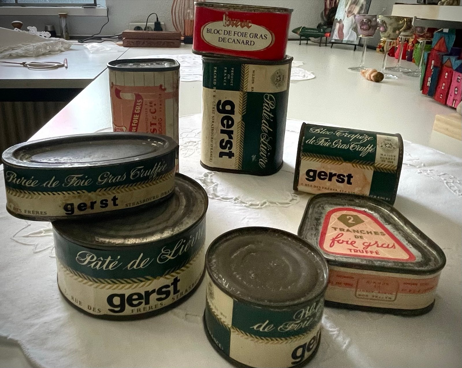 Vintage Gerst Foie Gras Blikken Collectie, Ophalen of Verzenden