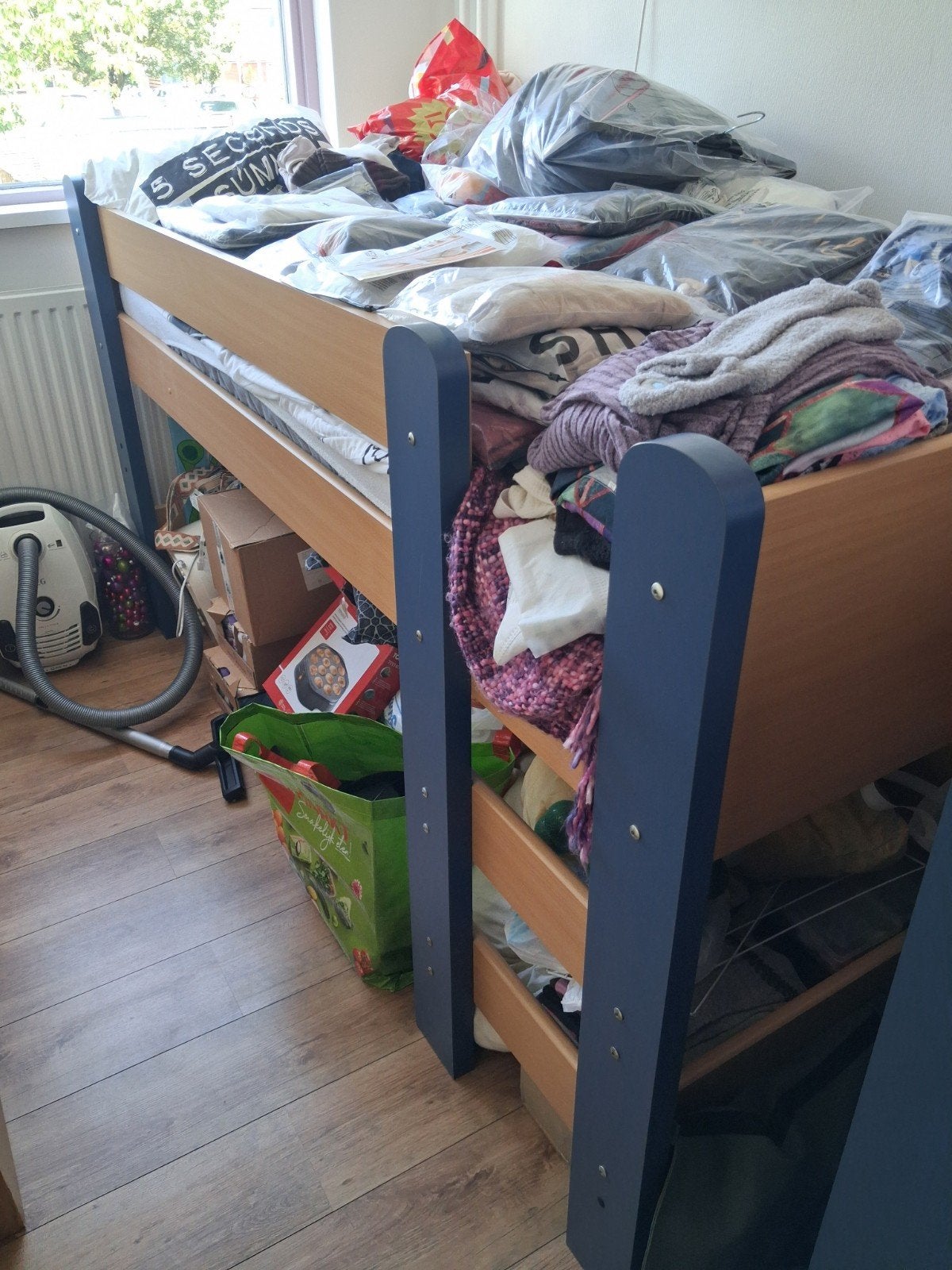 Half hoogslaper met kastje, Ophalen, Gebruikt, Halfhoogslaper