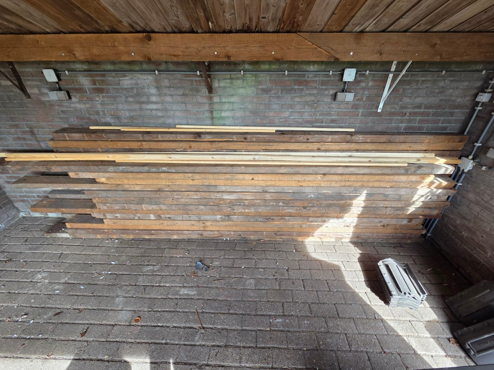 gordingen, diverse maten., Doe-het-zelf en Verbouw, Hout en Planken, Ophalen, Overige houtsoorten, 50 mm of meer, Balk