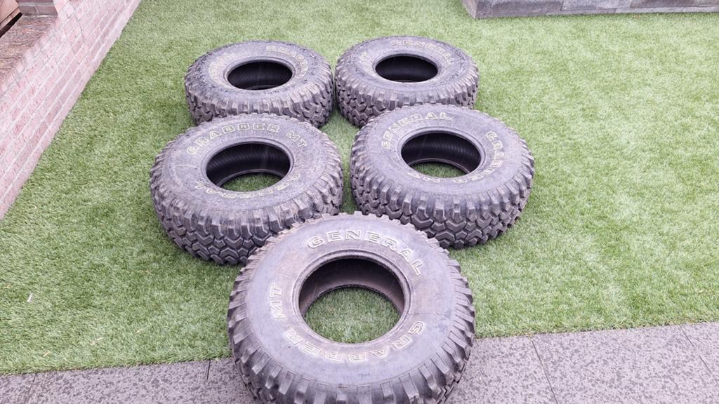5x General Grabber MT banden voor terreinwagen 35 12.50r15, Auto-onderdelen, Banden en Velgen, Ophalen, Overige, Gebruikt, 15 inch