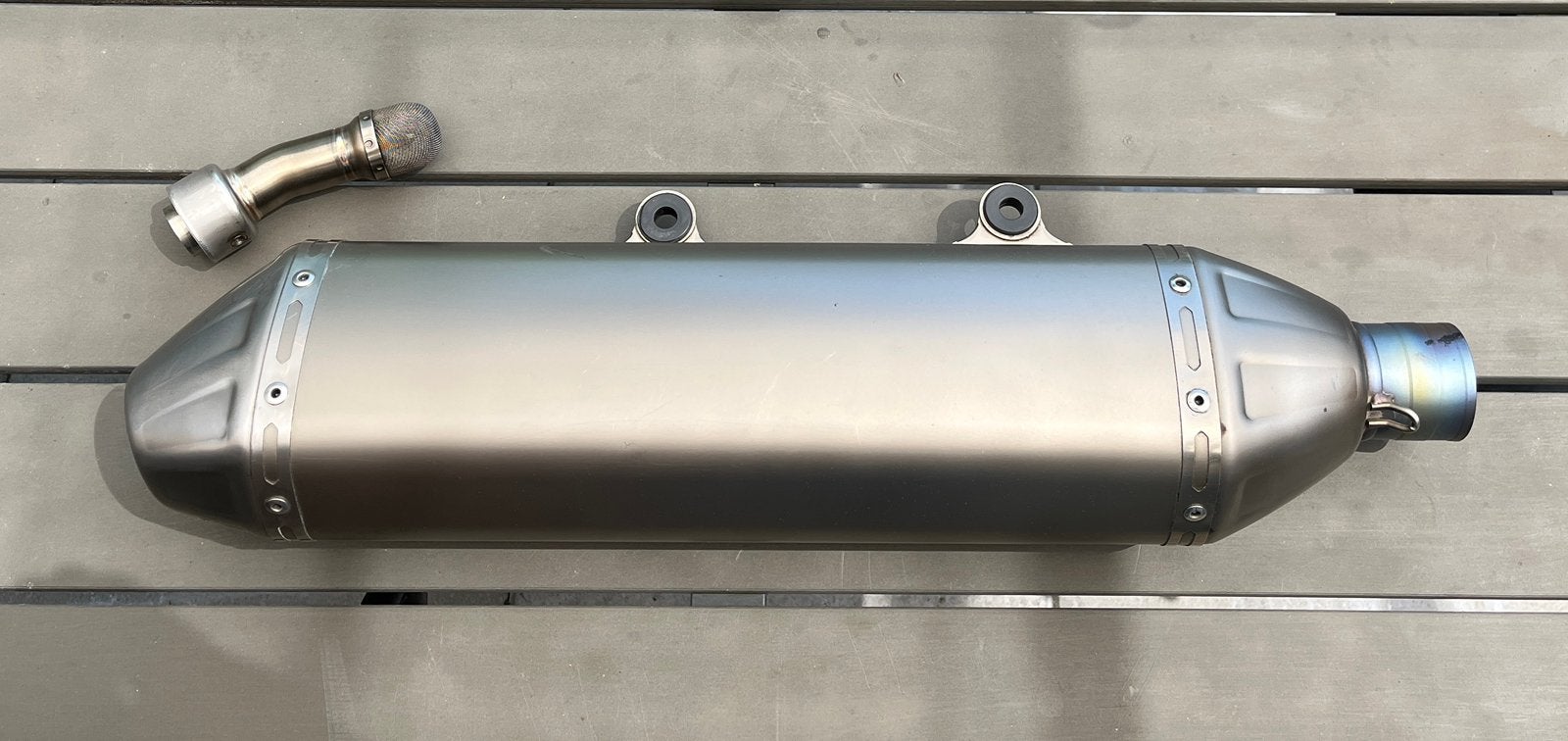 Akrapovic titanium slip-on uitlaat KTM EXC, met Db-killer, Ophalen of Verzenden