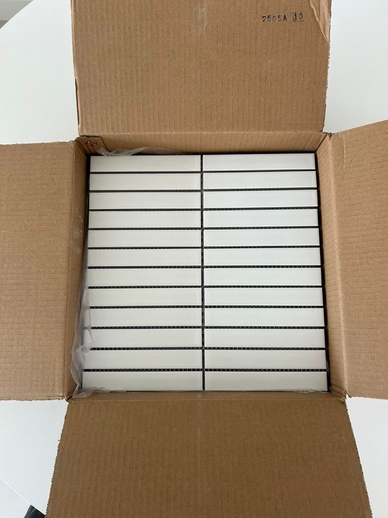 Kitkat tegels mat wit 30x30cm, Doe-het-zelf en Verbouw, Tegels, Ophalen, Nieuw, Minder dan 5 m², Wandtegels