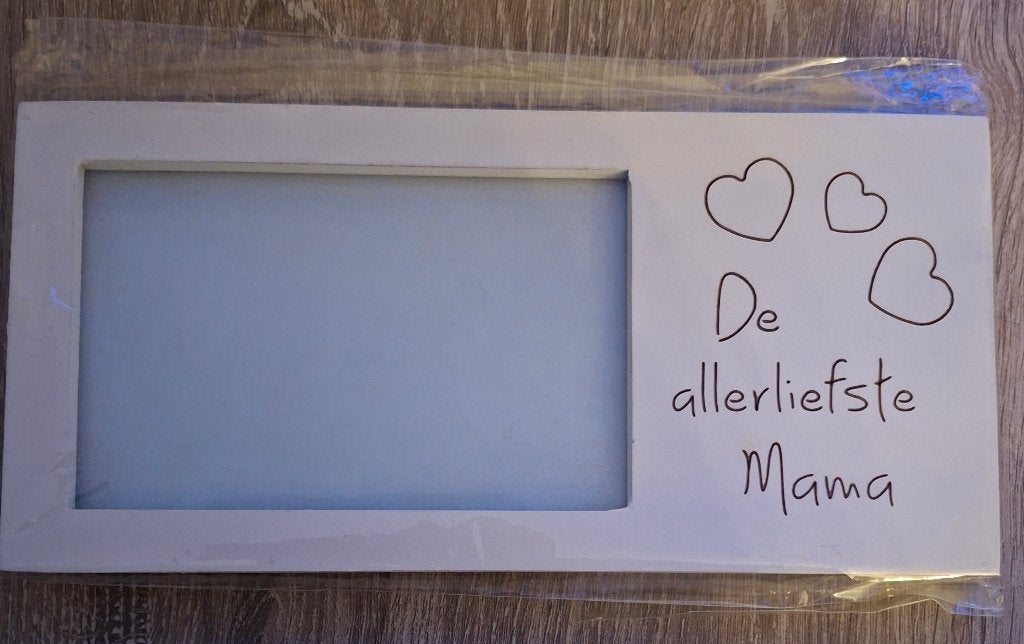 Fotolijst ' de allerliefste mama', Nieuw, Ophalen of Verzenden, Fotolijst, Wit