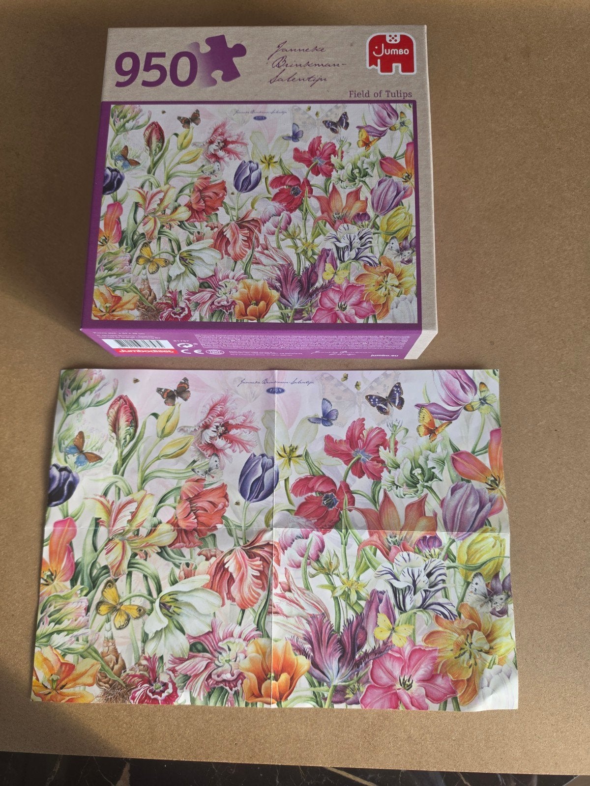 Tulpenveld legpuzzel 950 stukjes, Ophalen of Verzenden, 500 t/m 1500 stukjes, Zo goed als nieuw