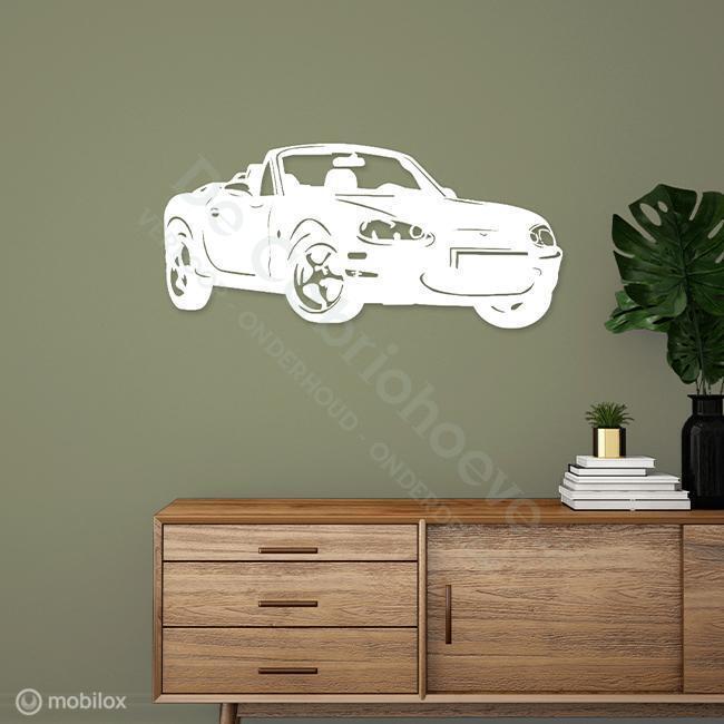 MX5 Wanddecoratie NB (89*40cm) Wit, De Cabriohoeve VOF, Nieuw, Info@cabriohoeve.nl, Julianalaan 9, 9462PG Gasselte, Nederland