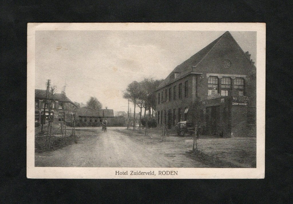Roden Drenthe Hotel Zuiderveld Orion Valvoline 1922., Verzamelen, Ophalen of Verzenden, 1920 tot 1940, Gelopen, Drenthe