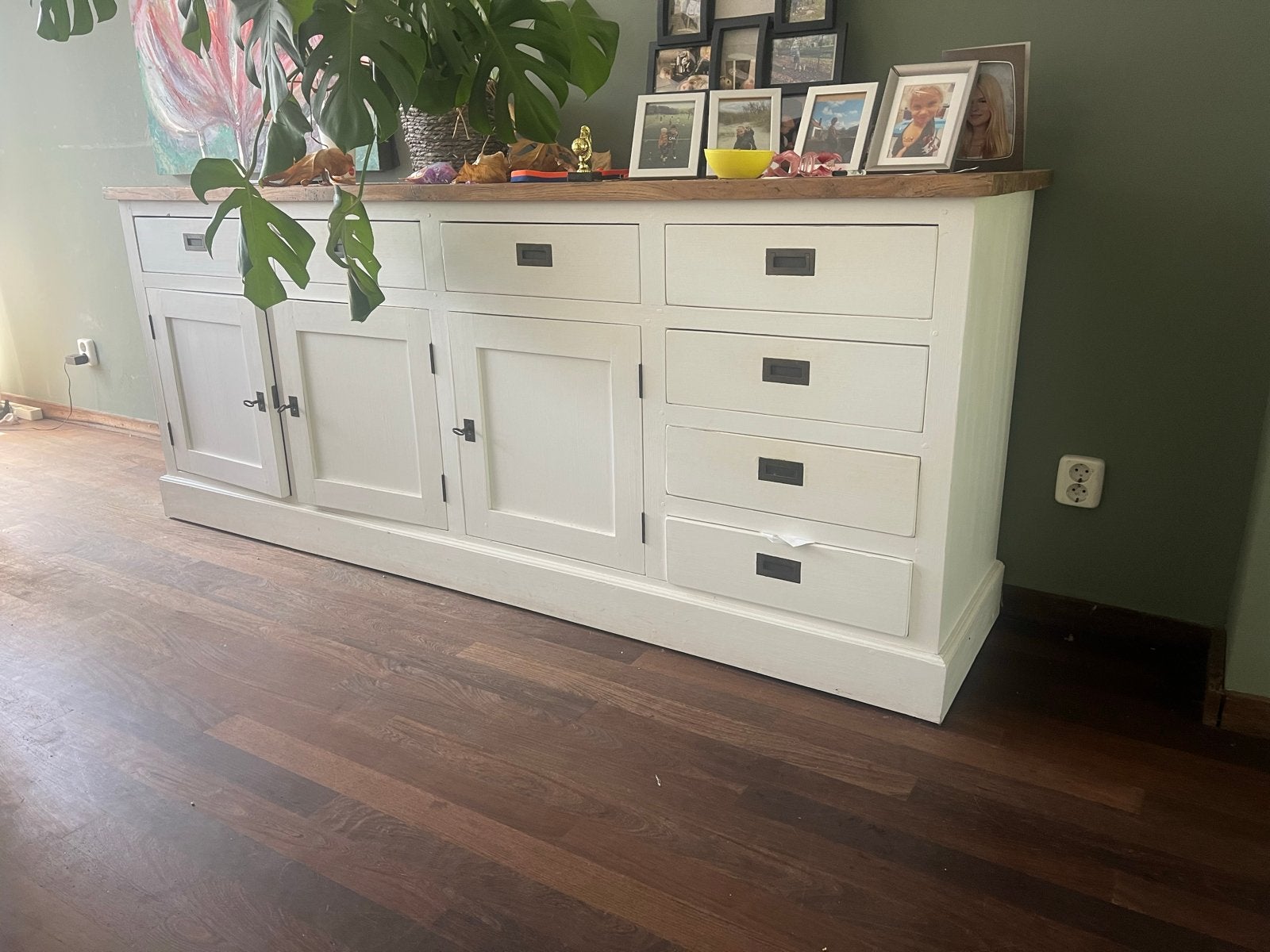 Landelijk dressoir met lades en deuren, Ophalen, Gebruikt, 200 cm of meer, Met lade(s)