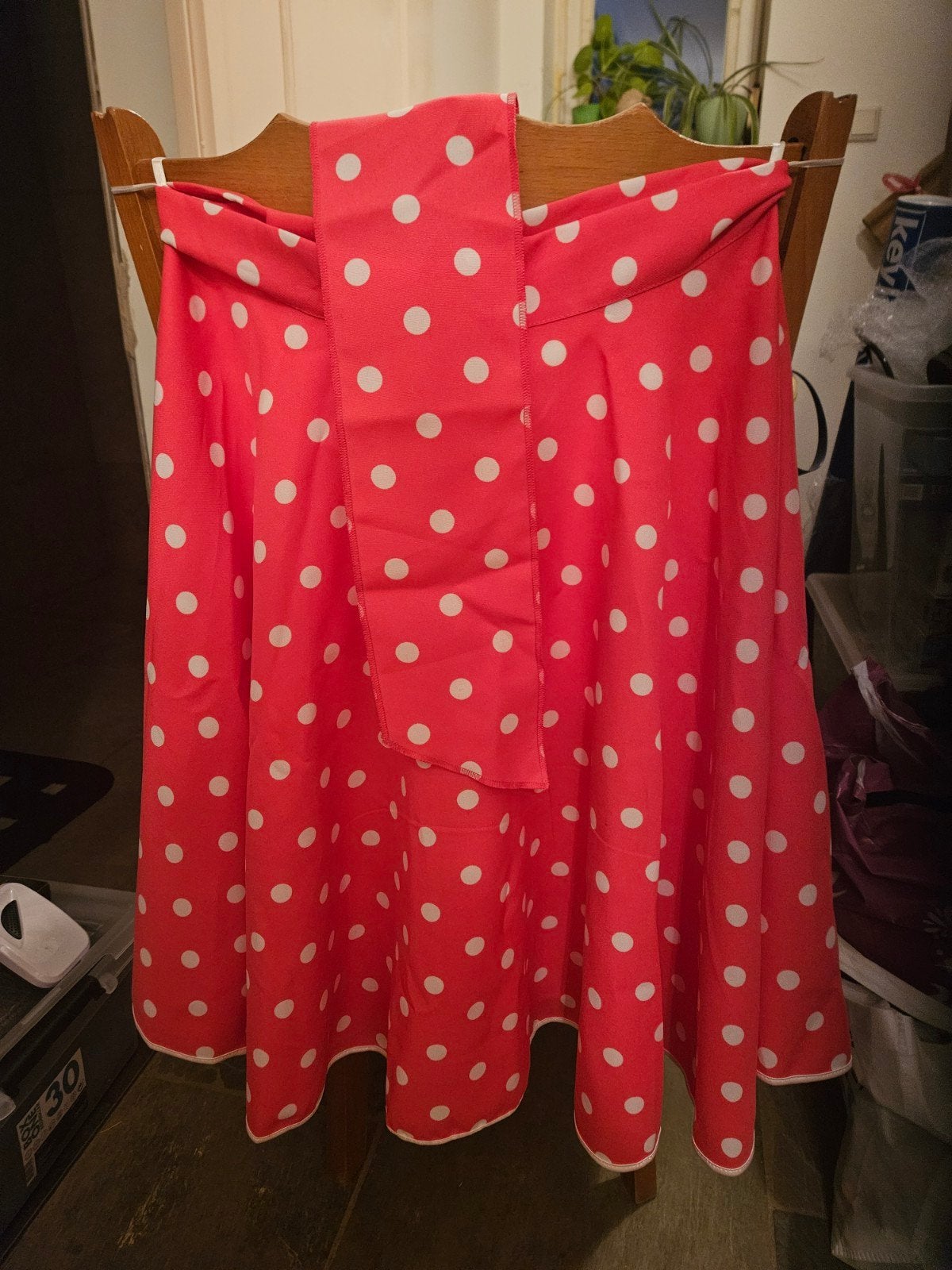 9× rok met sjaaltje roze en blauw met witte stippen, Overige typen, Blauw, Zo goed als nieuw, Ophalen