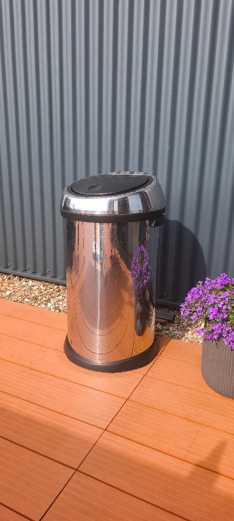 Brabantia Prullenbak Touch Bin 50L, Ophalen, 50 tot 75 cm, 40 liter of meer, Zo goed als nieuw