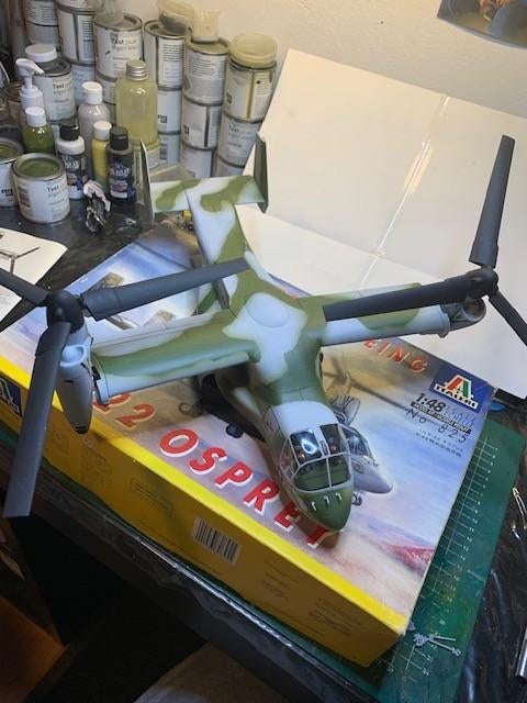 V-22 Osprey schaal 1/48 gebouwd, Ophalen of Verzenden, Nieuw, Groter dan 1:72, Overige merken