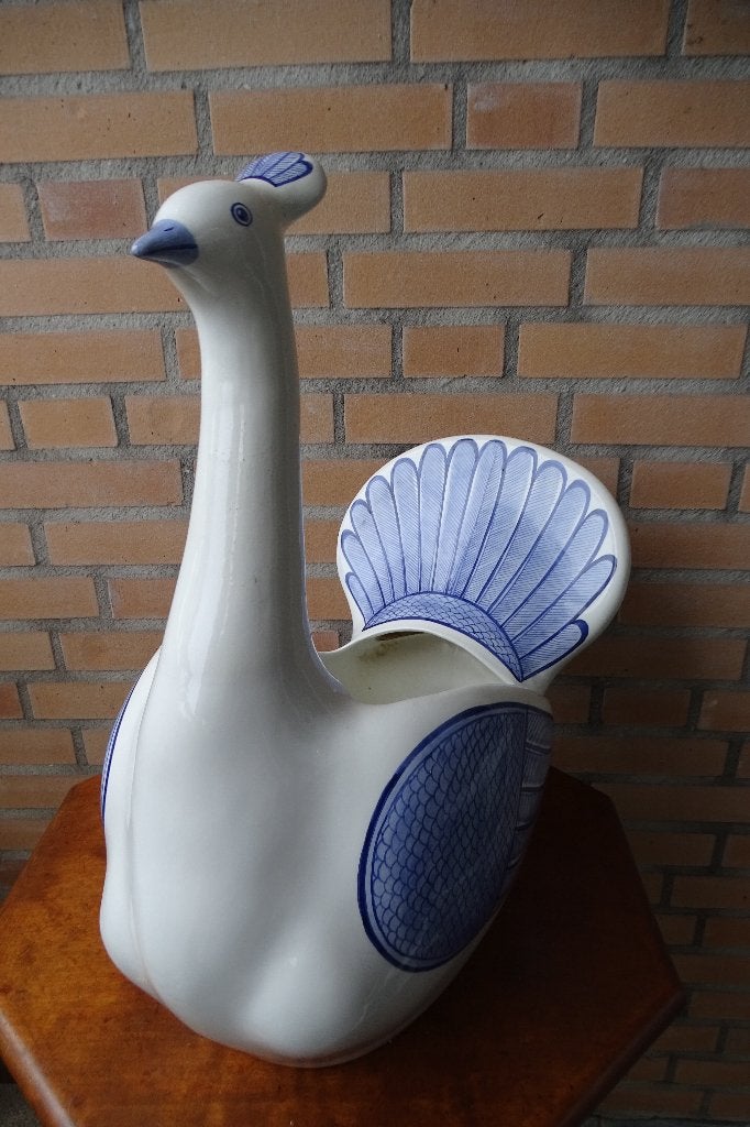 Pauw, porselein, Ophalen, Gebruikt, Binnen, Minder dan 25 cm