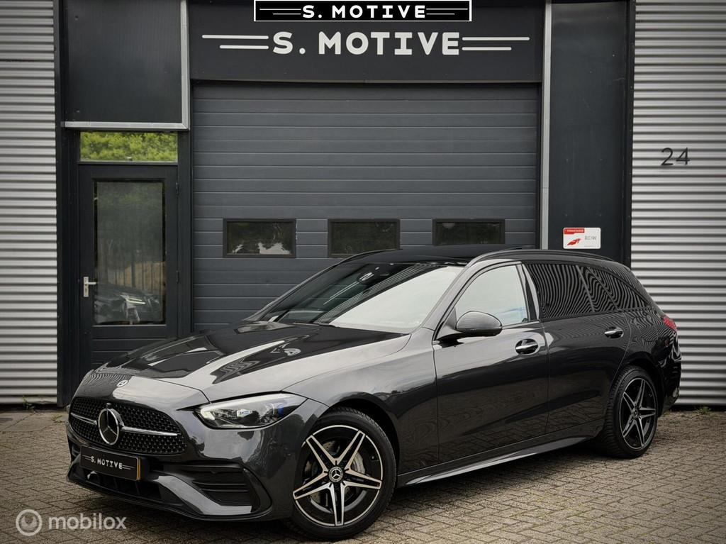 Mercedes C-klasse Estate 300 e AMG Pano Burmester 3D Trekhaa, Automaat, Achterwielaandrijving, 4 cilinders, Leder
