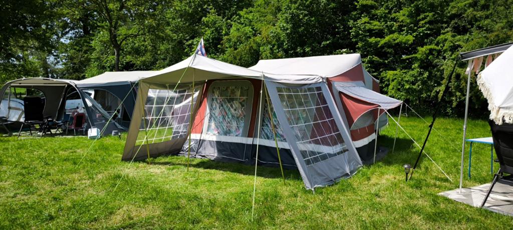 Camp-let Concorde vouwwagen met voortent en luifel, Ophalen