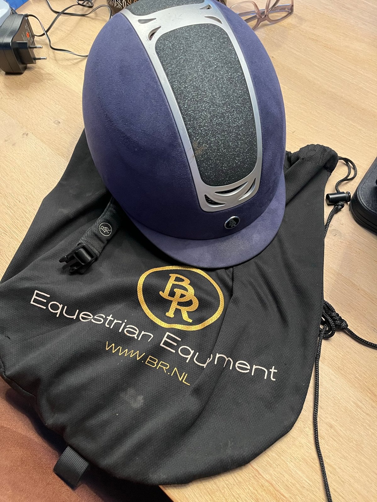 Br cap blauw glitter, Ophalen of Verzenden, Gebruikt, Dressuur