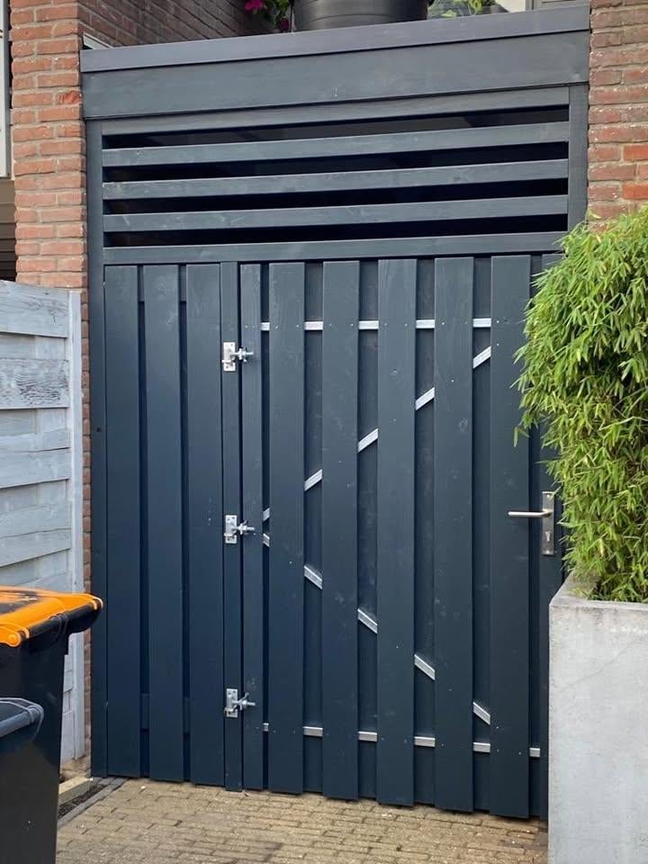Luxe tuinpoorten op maat v.a. 134,95,-, Ophalen, Nieuw, 150 tot 200 cm, Hout
