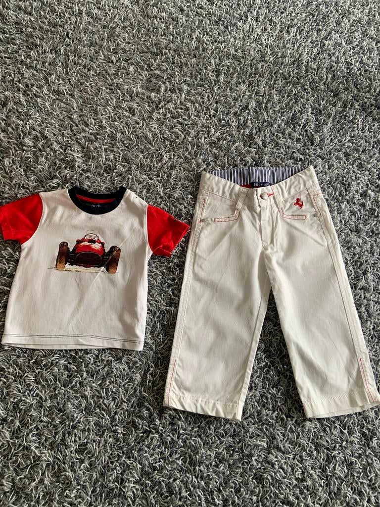 Ferrari broekje met bijpassend shirt 9 maanden, Ophalen of Verzenden, Zo goed als nieuw, Jongetje, Setje