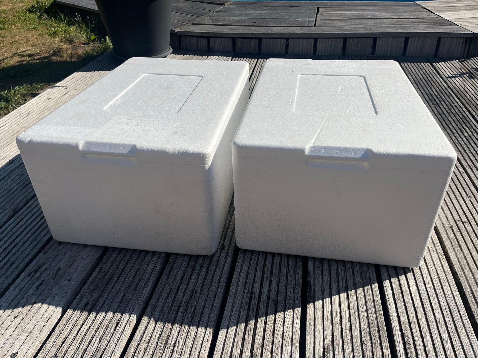 2x Piepschuim Koelboxen - Ideaal voor Picknicks en Reizen, Caravans en Kamperen, Koelboxen, Ophalen, Gebruikt, Koelbox, Koelelement