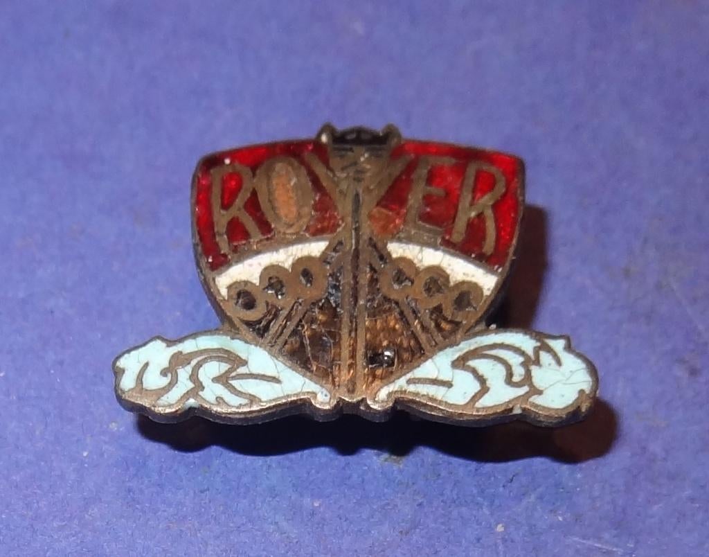 Rover Gegeemailleerde Revers Knoop 22 x 18 mm No 78234, Verzenden, Gebruikt, Transport, Speldje of Pin