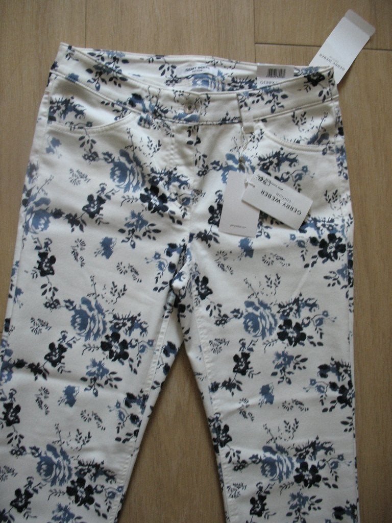 Gerry Weber Broek Bloemenprint Mt 38 R Zolderopruiming, Maat 38/40 (M), Meerkleurig, Nieuw, Ophalen of Verzenden