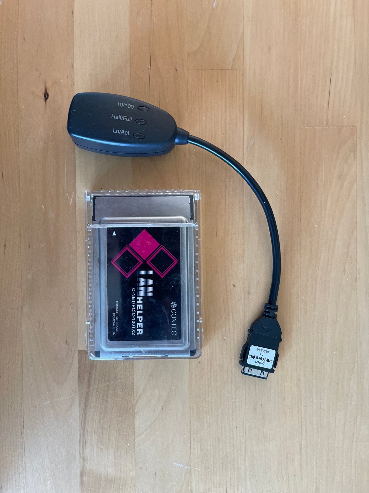 Contec C-NET(PC)-100TX2 PC Card Ethernet Adapter, Ophalen of Verzenden, Gebruikt, Extern