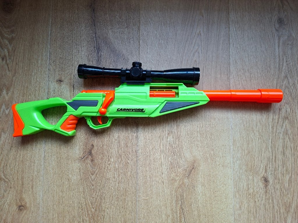 Blaster BuzzBee Air Warriors Carnivore, Ophalen, Zo goed als nieuw