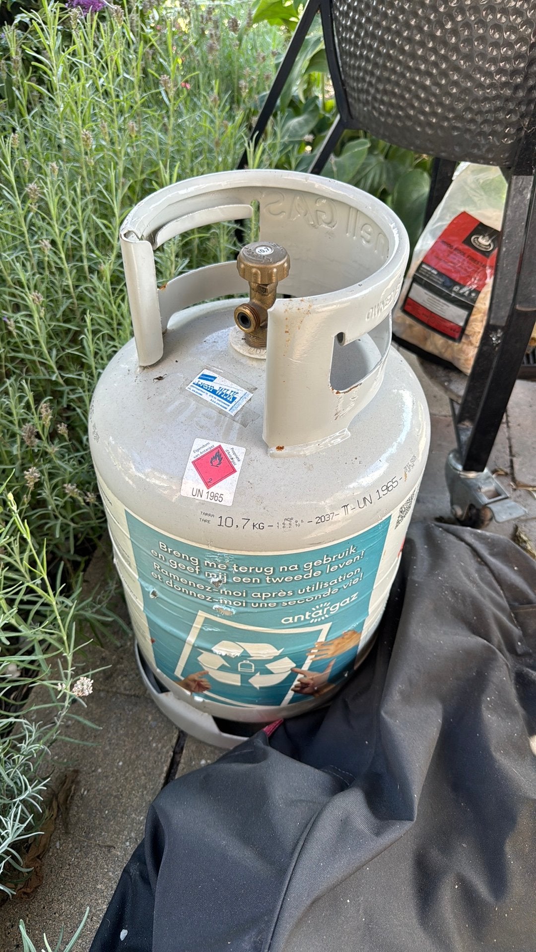 Gasfles vol 10,7 kg, Ophalen, Zo goed als nieuw