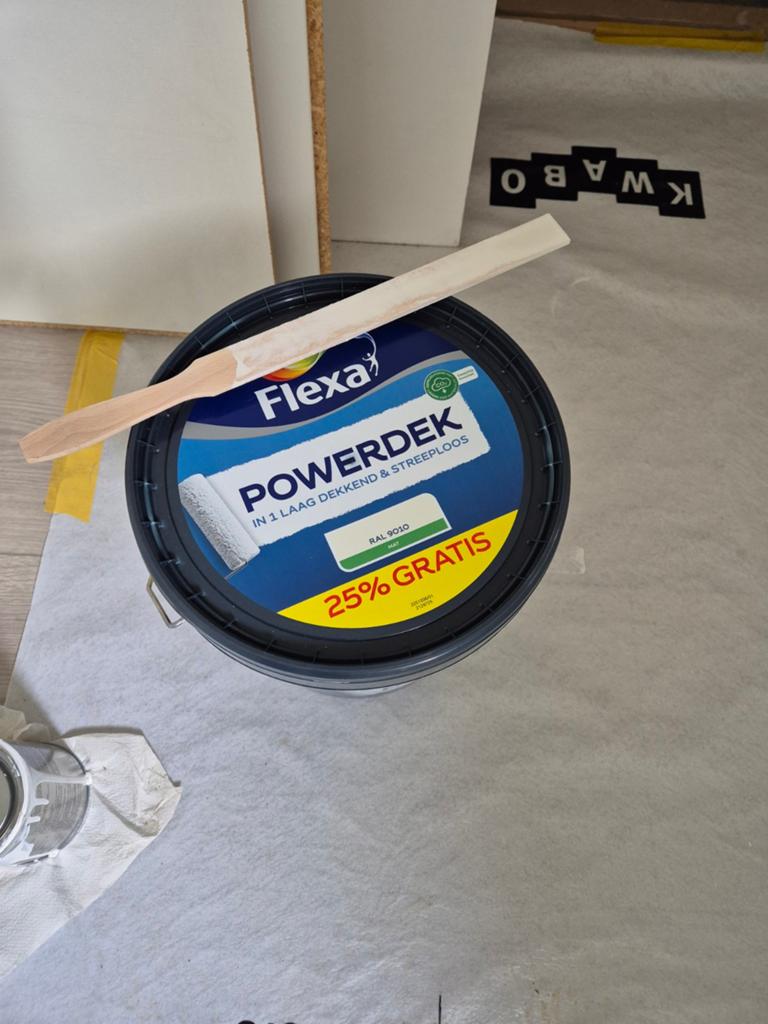 Flexa Powerdek Saus RAL 9010 (gebroken wit) | 12,5 ltr, Ophalen, Nieuw, Wit