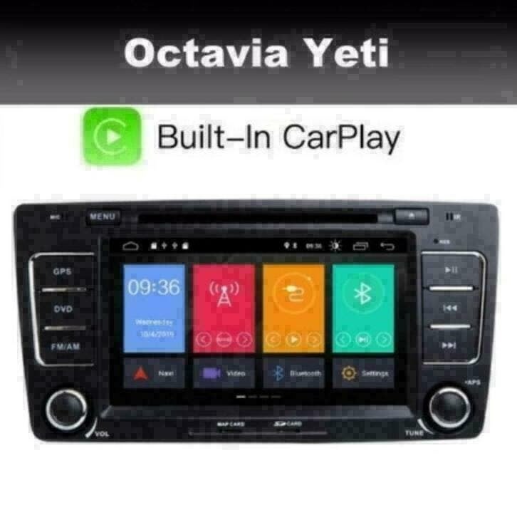 Skoda Yeti radio navigatie carkit dab+ android 10 carplay, Ophalen of Verzenden, Nieuw