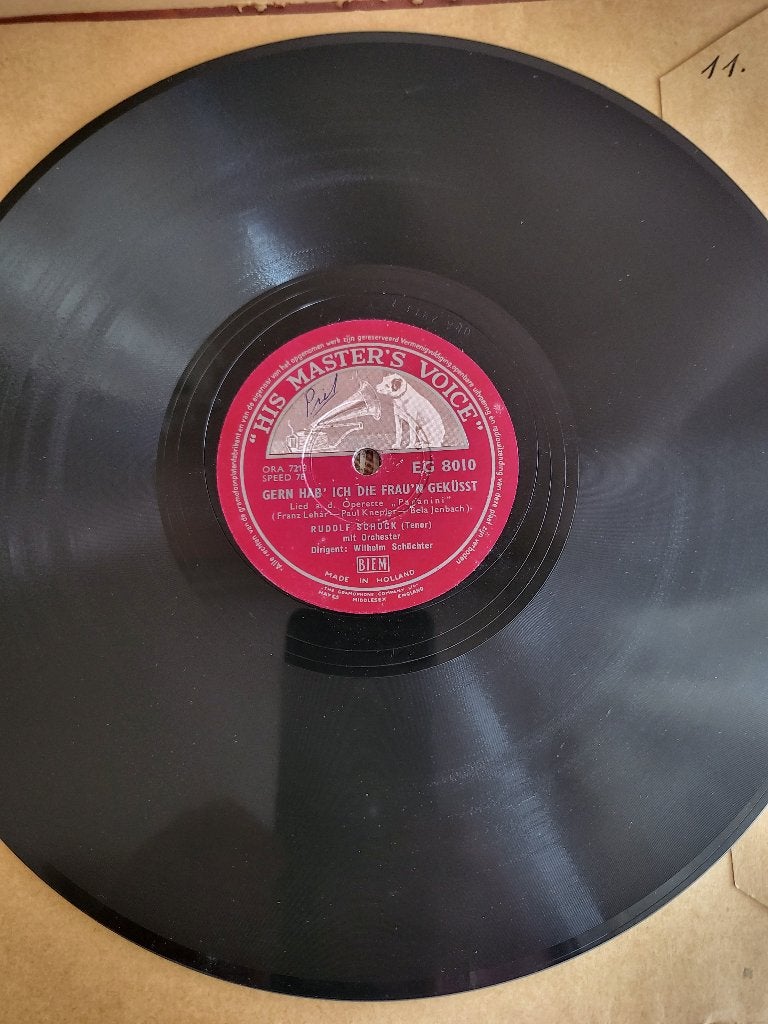 Rudolf Schock – Du Bist Die Welt Für Mich - 78 toeren, 10 inch, Opera of Operette, Ophalen of Verzenden, Zo goed als nieuw