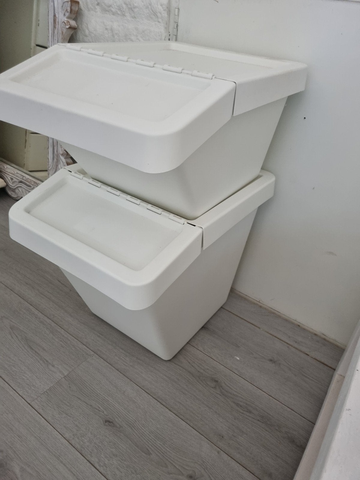 IKEA SORTERA afvalbakken, set van 2, Ophalen, 50 – 75, Kunststof, Gebruikt