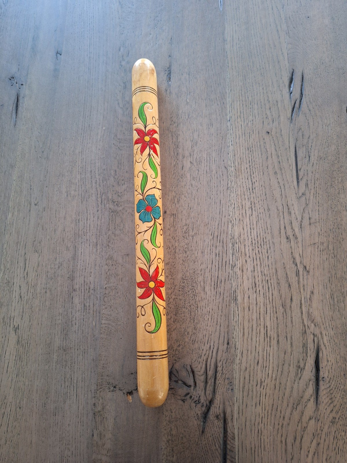 Decoratieve breinaalden koker met bloemenpatroon €15,-, Ophalen of Verzenden, Gebruikt, Breien, Overige typen