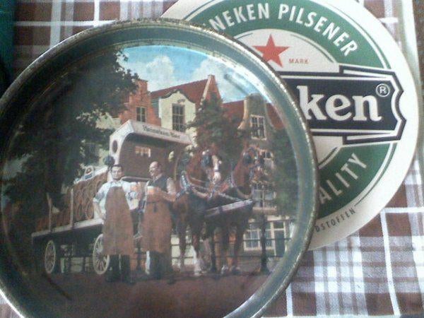 oud hieneken dienblad_ h, Ophalen of Verzenden, Gebruikt, Overige merken