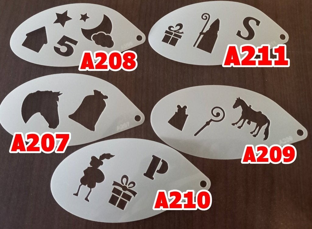schminksjabloon sinterklaas piet paard 1,29 pst NIEUW, Ophalen of Verzenden, Nieuw