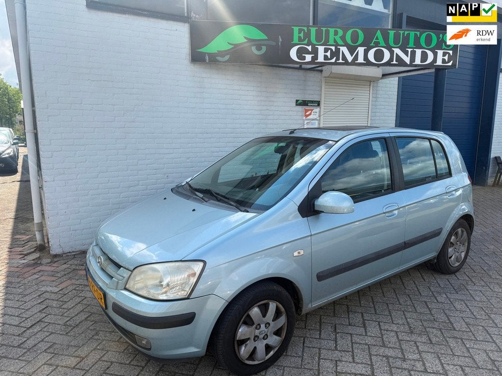 Hyundai Getz 1.3i Dynamic Sky AIRCO, Auto's, Hyundai, Voorwielaandrijving, 4 cilinders, Blauw, Origineel Nederlands