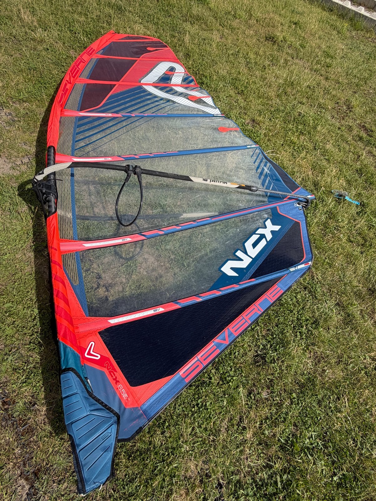 Severne NCX 6.5m² windsurfzeil, Ophalen, Met draagtas, 6.5 m² tot 8 m², Zo goed als nieuw