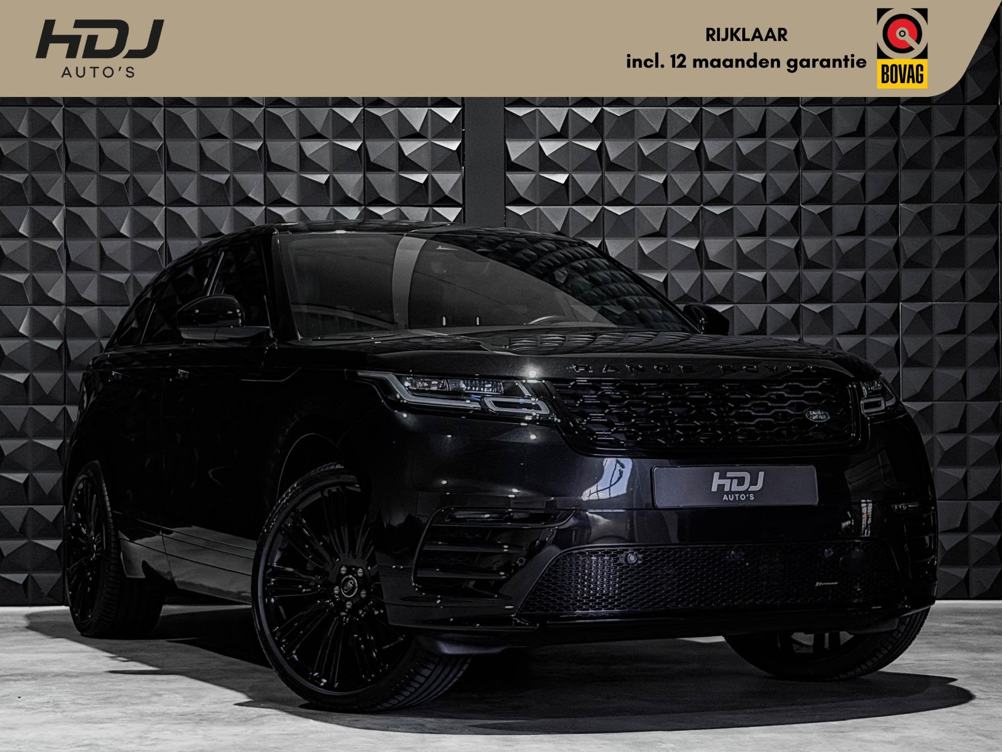 Land Rover Range Rover Velar 2.0 P400e R-Dynamic SE |All Bla, Auto's, 12 maanden, Gebruikt, 4 cilinders, Range Rover Velar