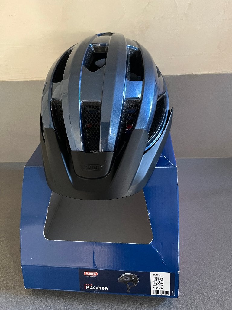 Fietshelm Abus blauw, Zo goed als nieuw, ABUS, Heer of Dame, Ophalen