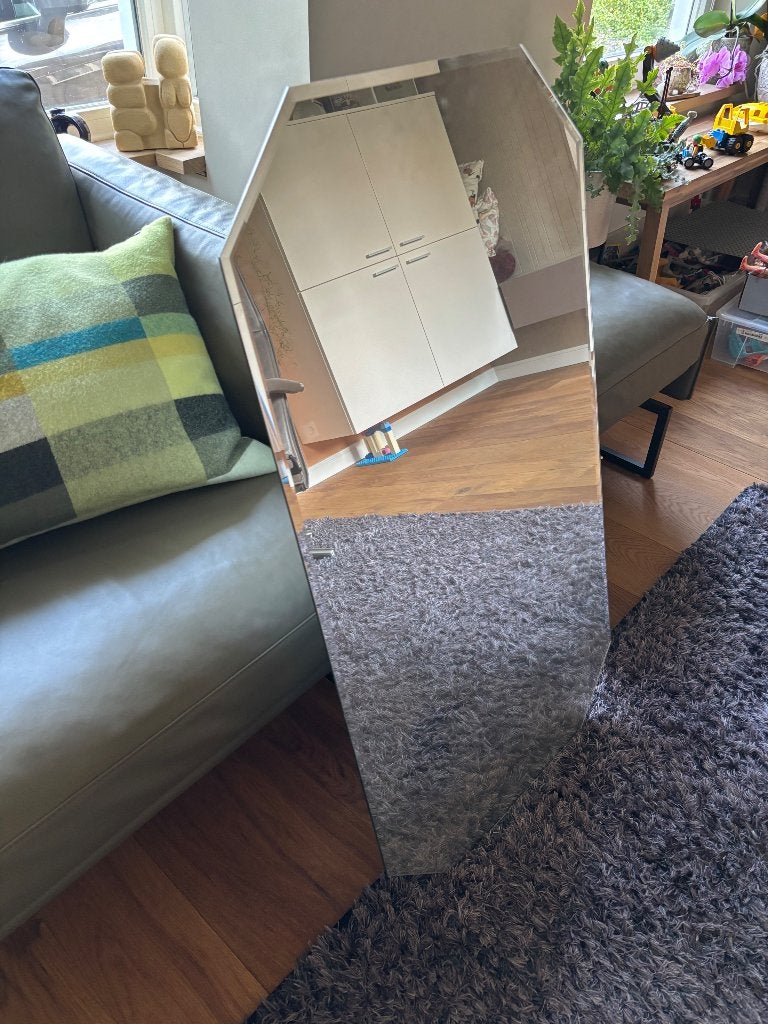 Facet geslepen spiegel 8 kantig, 50x90, Huis en Inrichting, Ophalen, Zo goed als nieuw, Minder dan 100 cm, Overige vormen