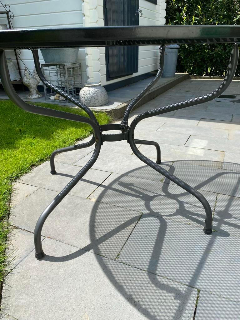 Royal Garden Tuintafel Rond 120 cm - Gebruikt, Tuin en Terras, Ophalen, Gebruikt, Rond, Metaal