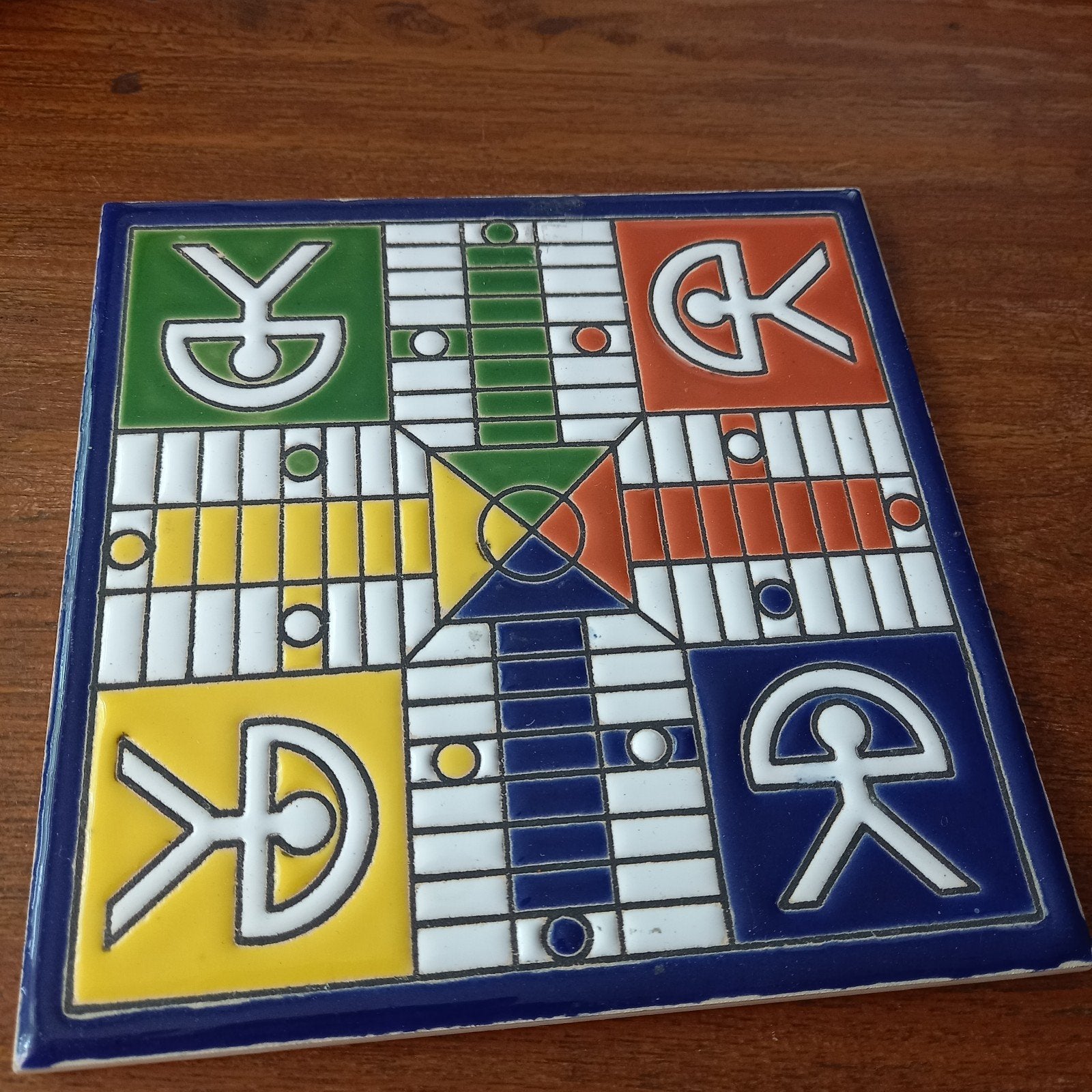 Parchís (Spaanse Ludo / Mens Erger Je Niet) tegel zgan, Ophalen of Verzenden