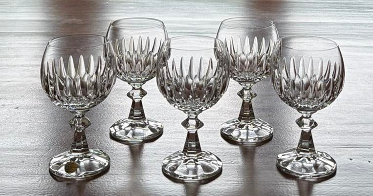 5 Schott Zwiesel kristallen wijnglazen, Ophalen of Verzenden, Zo goed als nieuw, Overige typen