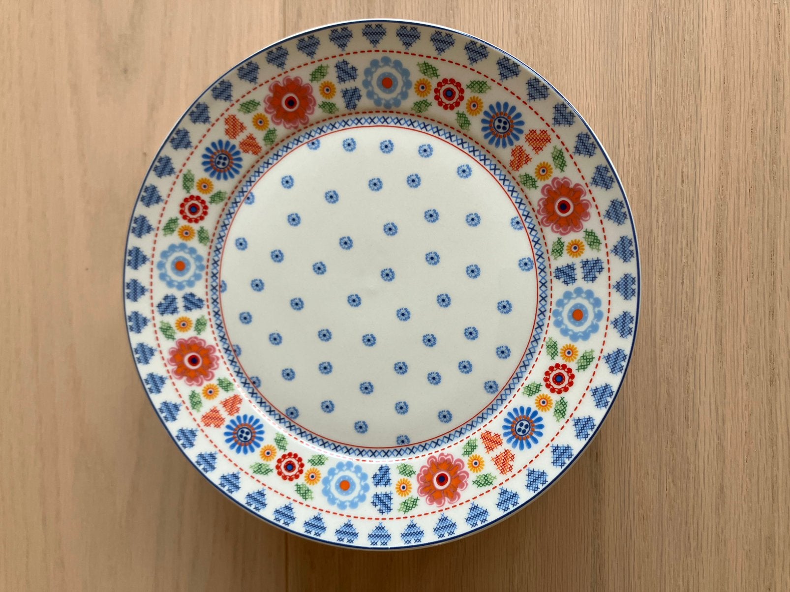 ❤️ 8 Bordjes Yvon Jaspers Kakelbont 18cm taartbordjes borden, Overige merken, Keramiek, Landelijk/Boerenbont, Ophalen of Verzenden
