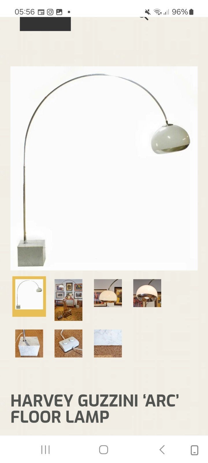 Harvey guzzini arc lamp, Ophalen