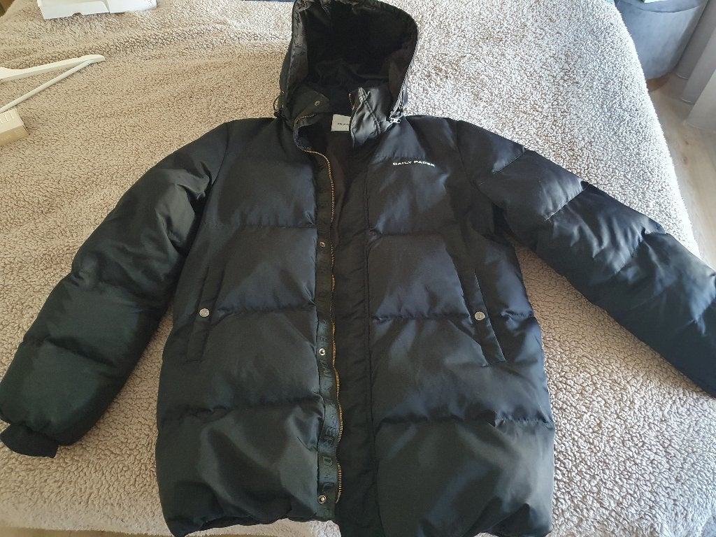 Daily Paper parka jas, Ophalen, Maat 48/50 (M), Zwart, Daily Paper
