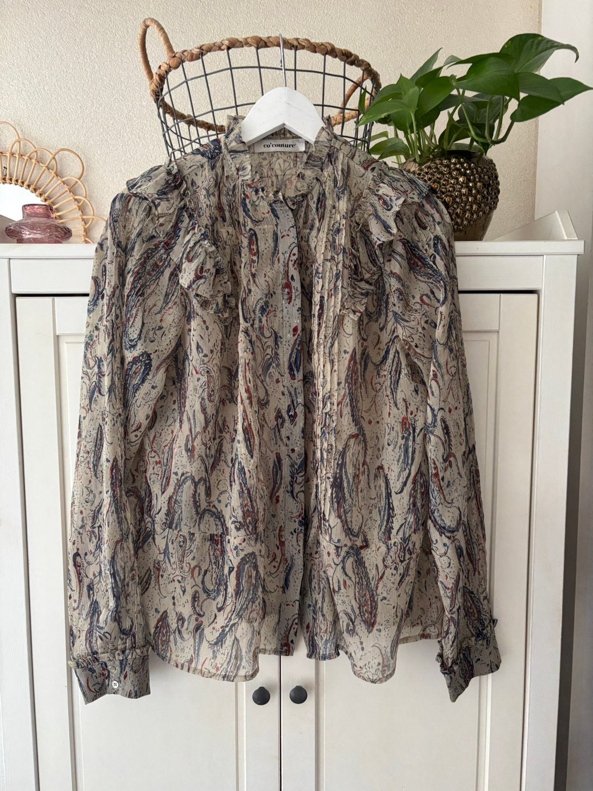 Co’Couture blouse maat L, Ophalen of Verzenden, Zo goed als nieuw, Maat 42/44 (L), Grijs