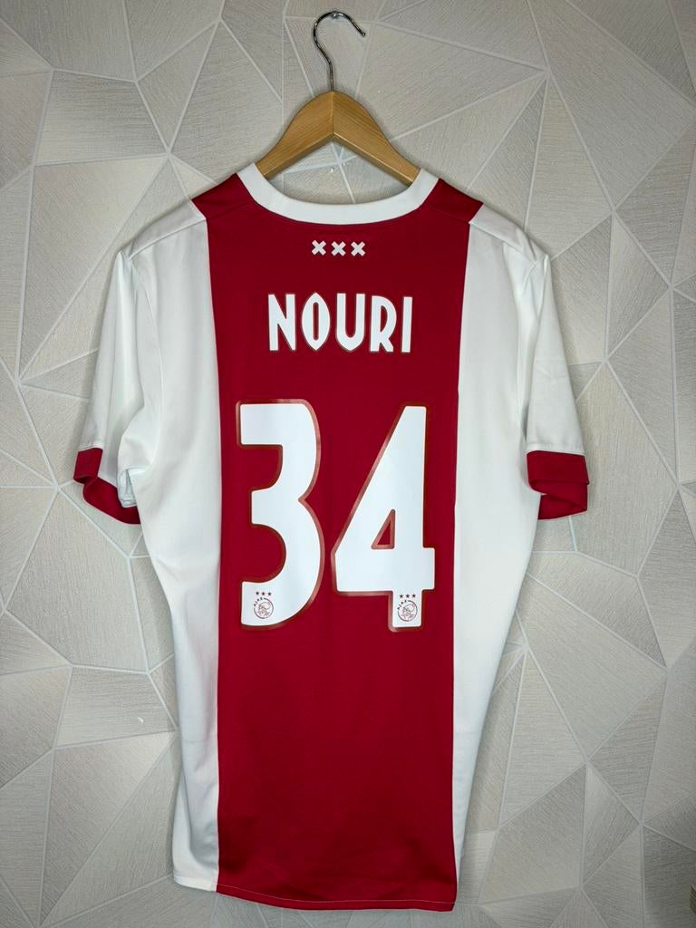 Ajax Thuis 2017/2018 Nouri, Sport en Fitness, Voetbal, Maat L, Ophalen of Verzenden, Zo goed als nieuw, Shirt