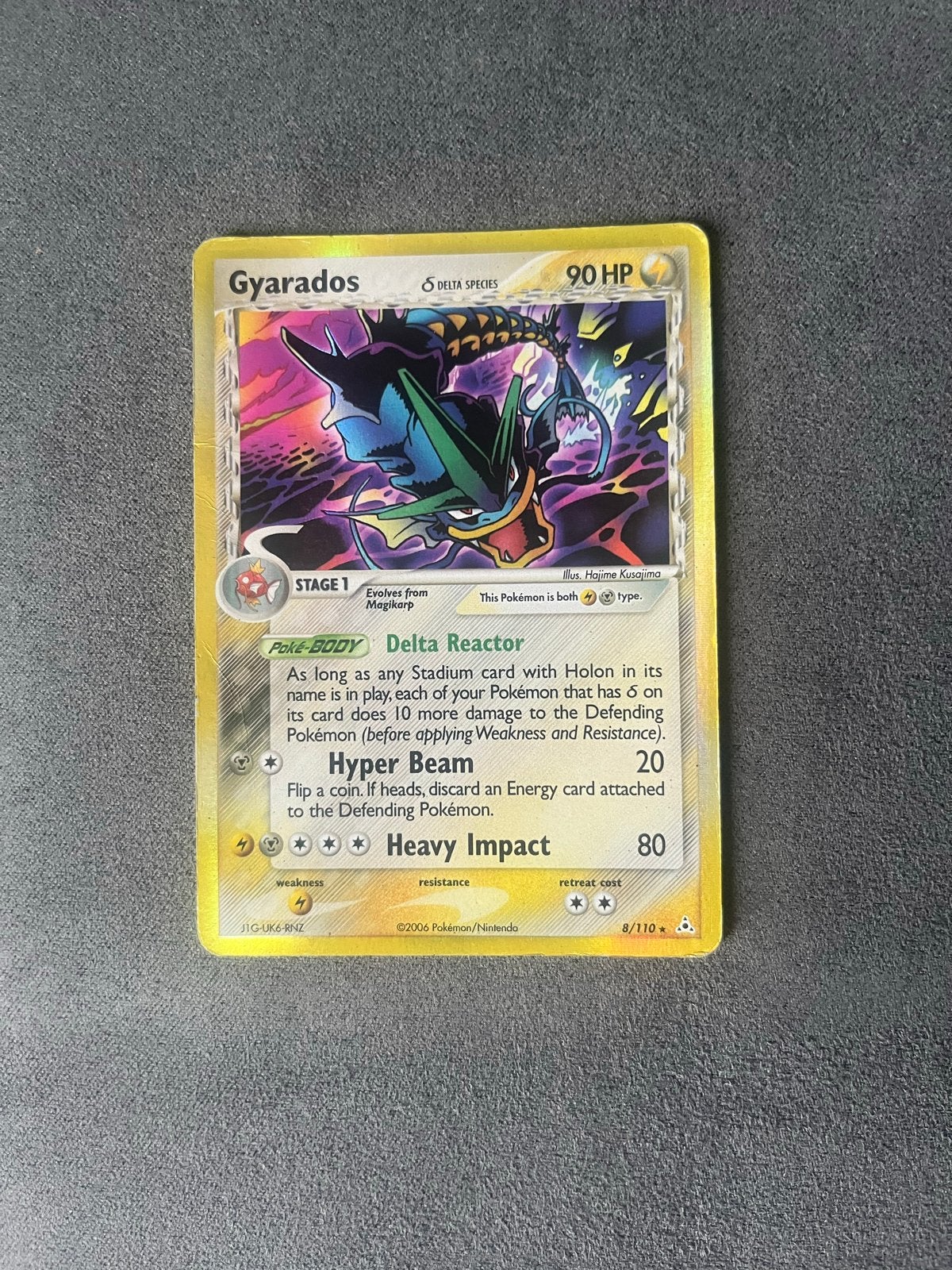 Gyarados Delta Species Pokémon Kaart - Zo goed als nieuw, Ophalen of Verzenden, Zo goed als nieuw, Losse kaart, Foil