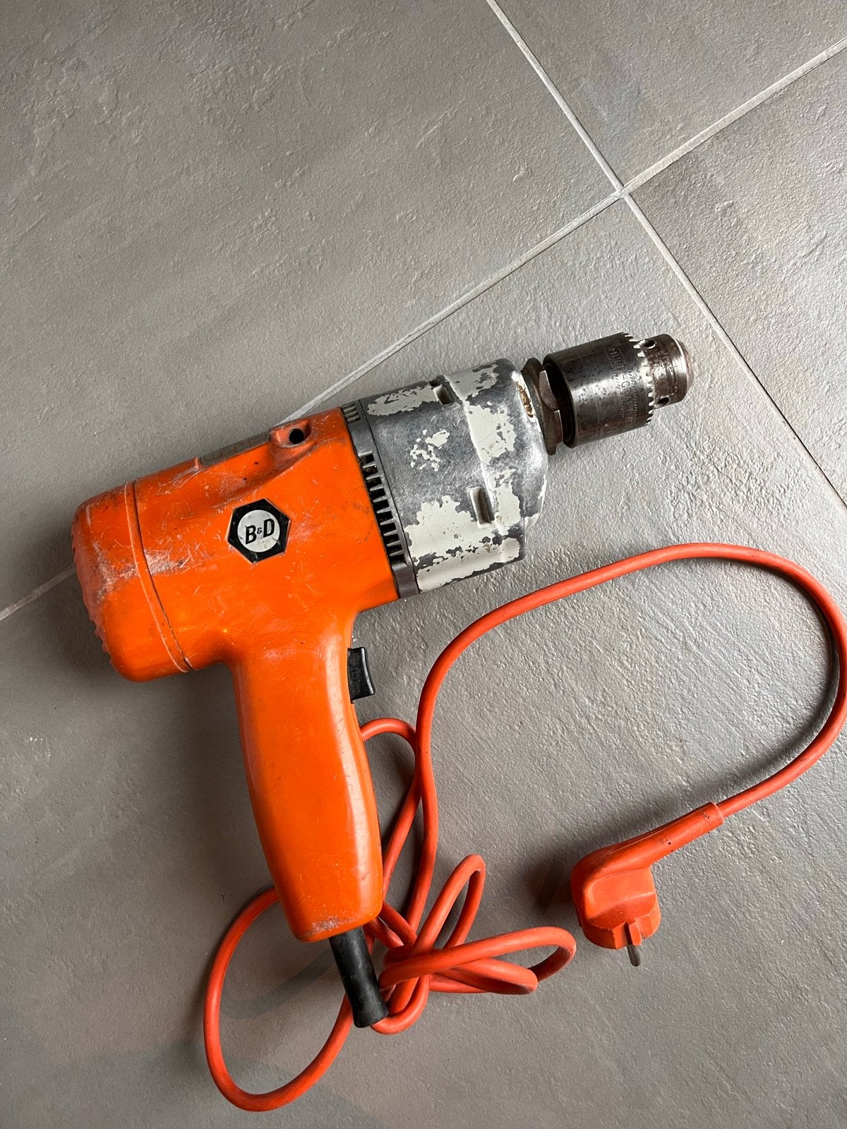 Vintage Black & Decker Boormachine, Gebruikt, Boor- en/of Breekhamer, Ophalen of Verzenden, Minder dan 400 watt
